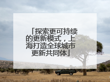 探索更可持续的更新模式，上海打造全球城市更新共同体