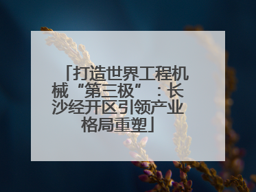 打造世界工程机械“第三极”：长沙经开区引领产业格局重塑