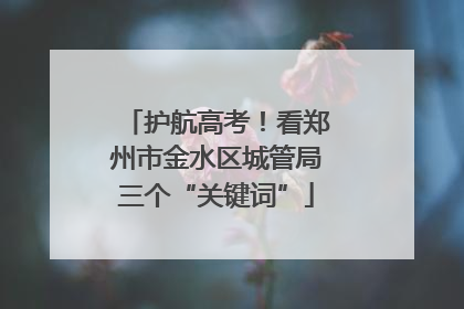 护航高考！看郑州市金水区城管局三个“关键词”