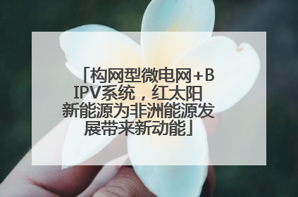 构网型微电网+BIPV系统，红太阳新能源为非洲能源发展带来新动能