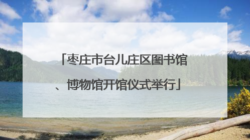 枣庄市台儿庄区图书馆、博物馆开馆仪式举行