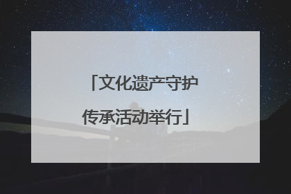 文化遗产守护传承活动举行
