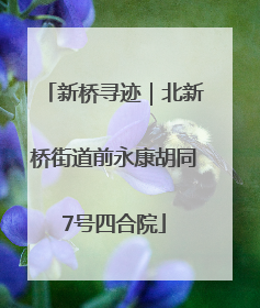 新桥寻迹｜北新桥街道前永康胡同7号四合院