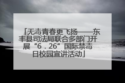 无毒青春更飞扬——东丰县司法局联合多部门开展“6．26”国际禁毒日校园宣讲活动