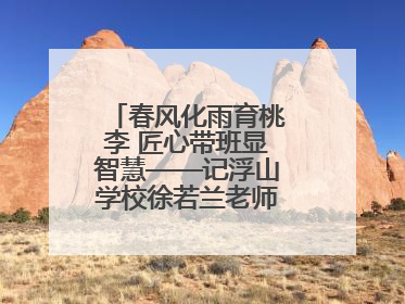 春风化雨育桃李 匠心带班显智慧——记浮山学校徐若兰老师的育人之路