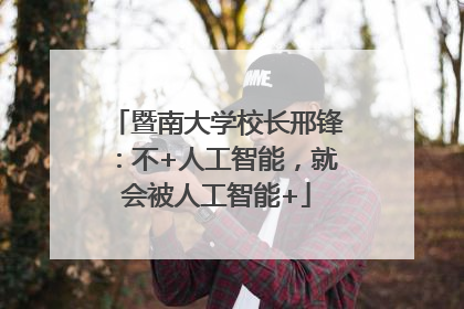 暨南大学校长邢锋：不+人工智能，就会被人工智能+