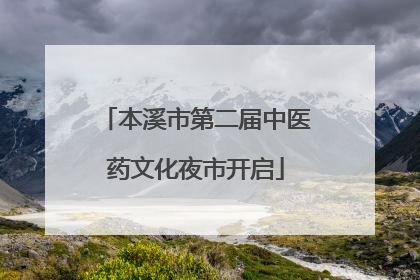 本溪市第二届中医药文化夜市开启