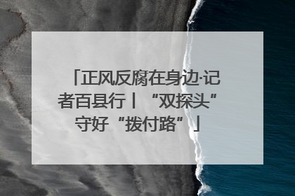 正风反腐在身边·记者百县行丨“双探头”守好“拨付路”