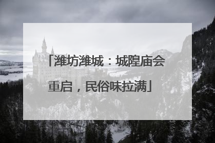 潍坊潍城：城隍庙会重启，民俗味拉满