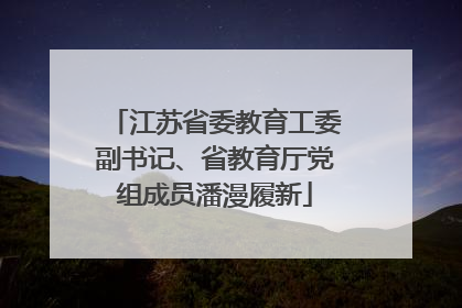 江苏省委教育工委副书记、省教育厅党组成员潘漫履新