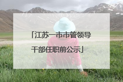 江苏一市市管领导干部任职前公示