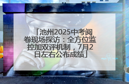 池州2025中考阅卷现场探访：全方位监控加双评机制，7月2日左右公布成绩