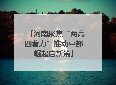 河南聚焦“两高四着力”推动中部崛起启新篇