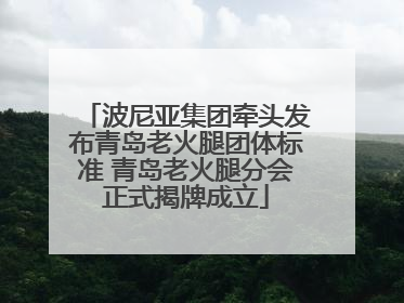 波尼亚集团牵头发布青岛老火腿团体标准 青岛老火腿分会正式揭牌成立