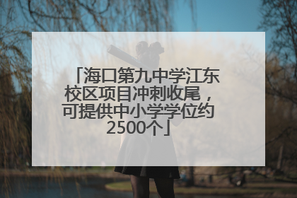 海口第九中学江东校区项目冲刺收尾，可提供中小学学位约2500个