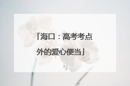 海口：高考考点外的爱心便当