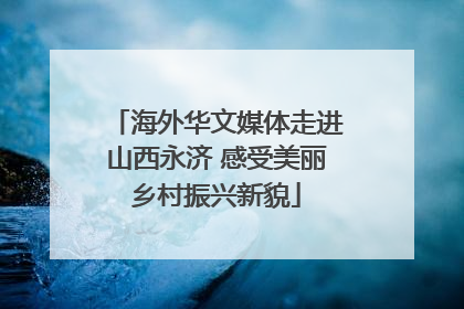 海外华文媒体走进山西永济 感受美丽乡村振兴新貌