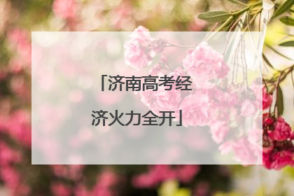 济南高考经济火力全开