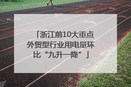 浙江前10大重点外贸型行业用电量环比“九升一降”