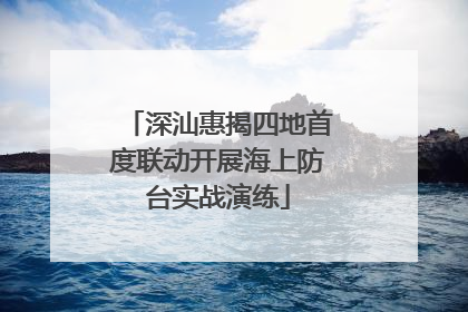深汕惠揭四地首度联动开展海上防台实战演练