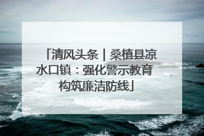清风头条｜桑植县凉水口镇：强化警示教育 构筑廉洁防线