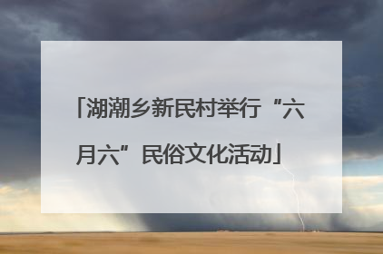 湖潮乡新民村举行“六月六”民俗文化活动