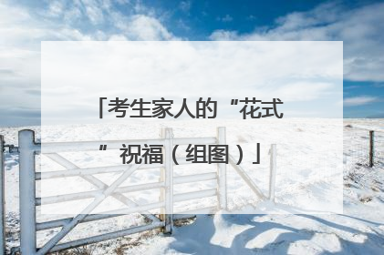 考生家人的“花式”祝福（组图）