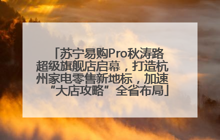 苏宁易购Pro秋涛路超级旗舰店启幕，打造杭州家电零售新地标，加速“大店攻略”全省布局