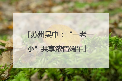 苏州吴中：“一老一小”共享浓情端午
