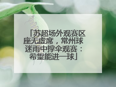苏超场外观赛区座无虚席，常州球迷雨中撑伞观赛：希望能进一球