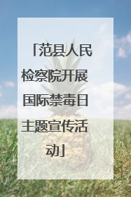 范县人民检察院开展国际禁毒日主题宣传活动