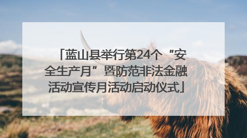 蓝山县举行第24个“安全生产月”暨防范非法金融活动宣传月活动启动仪式