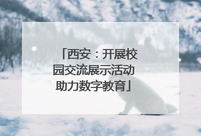 西安：开展校园交流展示活动助力数字教育