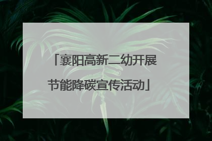 襄阳高新二幼开展节能降碳宣传活动
