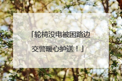 轮椅没电被困路边 交警暖心护送！