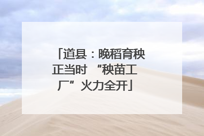 道县：晚稻育秧正当时 “秧苗工厂”火力全开