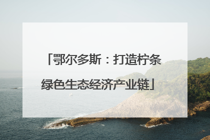 鄂尔多斯：打造柠条绿色生态经济产业链
