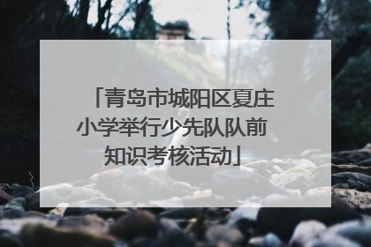 青岛市城阳区夏庄小学举行少先队队前知识考核活动