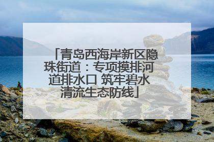 青岛西海岸新区隐珠街道：专项摸排河道排水口 筑牢碧水清流生态防线