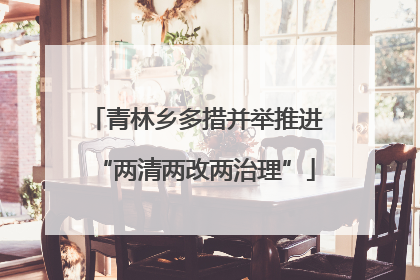青林乡多措并举推进“两清两改两治理”
