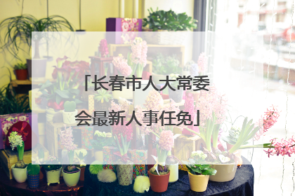 长春市人大常委会最新人事任免