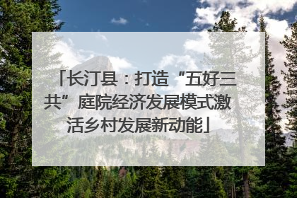 长汀县：打造“五好三共”庭院经济发展模式激活乡村发展新动能