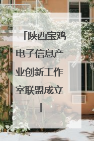 陕西宝鸡电子信息产业创新工作室联盟成立