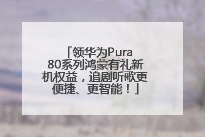 领华为Pura 80系列鸿蒙有礼新机权益，追剧听歌更便捷、更智能！