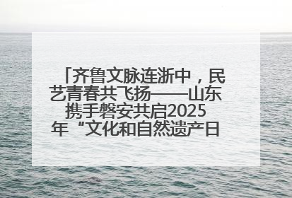 齐鲁文脉连浙中，民艺青春共飞扬——山东携手磐安共启2025年“文化和自然遗产日”系列活动