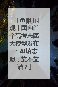 鱼眼·围观丨国内首个高考志愿大模型发布：AI填志愿，靠不靠谱？