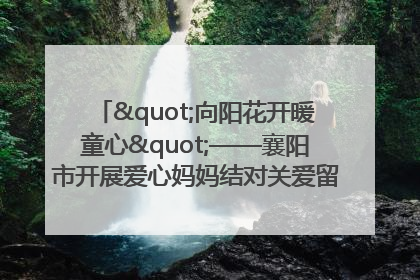 "向阳花开暖童心"——襄阳市开展爱心妈妈结对关爱留守困境儿童庆"六一"活动