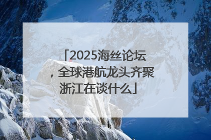 2025海丝论坛，全球港航龙头齐聚浙江在谈什么
