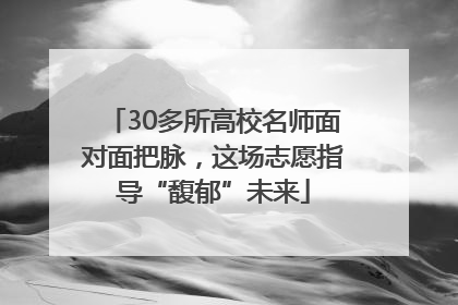 30多所高校名师面对面把脉，这场志愿指导“馥郁”未来