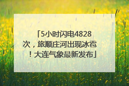 5小时闪电4828次，旅顺庄河出现冰雹！大连气象最新发布